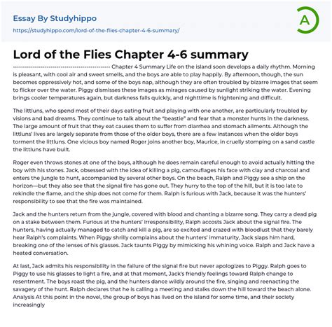 Lotf chapter 4-6 study guide Flashcards Quizlet