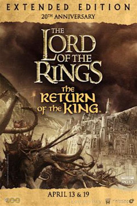 Lotr rotk extended edition. Jul 21, 2022 ... The extended edition of The Lord of the Rings: The Return of the King is a honking 251 minutes, or 4 hours and 11 minutes long. That's a ... 
