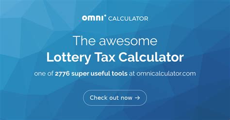 Lottery after taxes calculator. Jan 17, 2024 ... With the jackpot estimated at $842,400,000, the lucky winner(s), should they elect to receive the lump sum, could receive up to $425,200,000 ... 