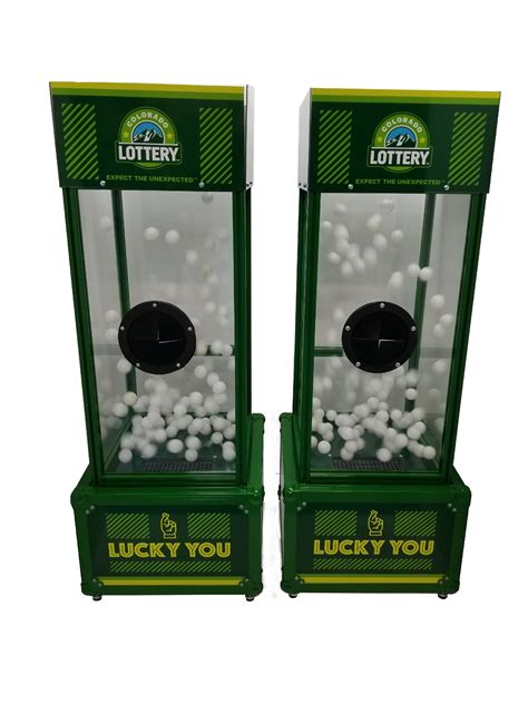 A lottery ball machine is a device that randomly draws numbered balls