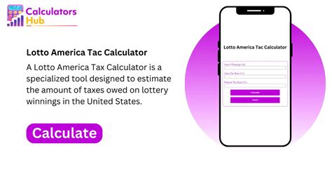 Lotto america tax calculator. Nov 15, 2017 · Here you can view in-depth statistics for Lotto America, using numbers from all drawings since the game was revived in November 2017. Find out which numbers are drawn most often, which appear the least often, which are most overdue and more. Information on this page includes data from all draws up to and including Monday, October 9, 2023. 