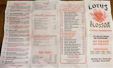 Lotus Blossom | Facebook. @lotusblossommaine · 3.9 97 reviews · Chinese Restaurant. Call Now. Follow. Menu. Business info. Chinese. Dine-in · Customer pickup. Accepts …