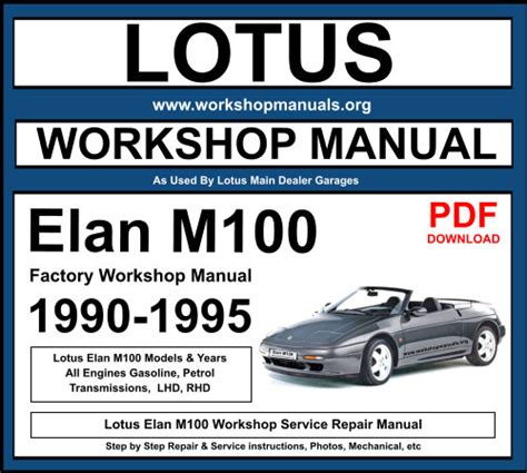 Lotus elan m100 car workshop service repair manual v2. - Keystone cougar 314 5th wheel manual.
