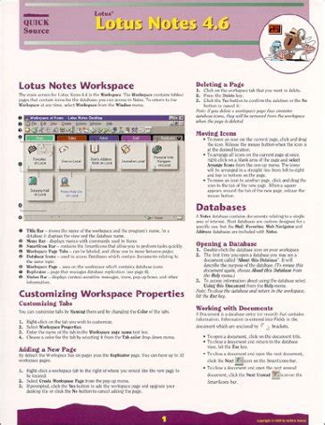 Lotus notes 4 6 quick source guide. - Department of justice manual 3e by wolters kluwer law and business.
