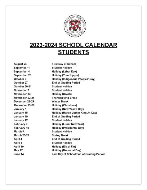 Here is the full list of dates to know for the 2022-23 school year: Aug. 25, 2022: First day of school; Sept. 2-5, 2022: Labor Day holiday; Sept. 26, 2022: Rosh Hashanah holiday for students.