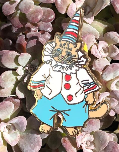 Louis Wain Clown Cat Hard Enamel Lapel Pin Badge - Etsy