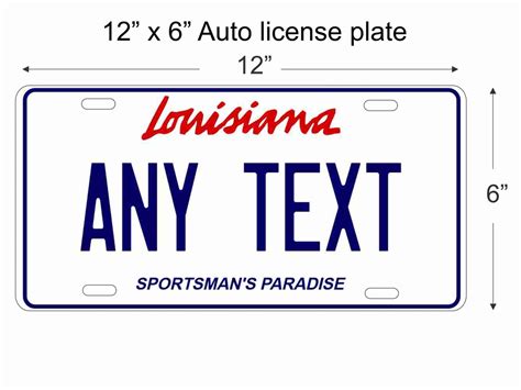 Louisiana custom license plate. Initial Personalized Plate Costs. $25 per year in addition to the regular registration fee. A one-time $3.50 administrative fee and $8.00 handling fee will also be due. Credit will be … 