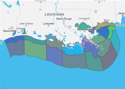 Louisiana marine forecast. Coastal Marine Zone Forecasts by the New Orleans, LA Forecast Office - click on the area of interest. Coastal Waters Forecast which includes the synopsis and all these zones. Special Marine Warning (s) and Marine Weather Statement (s) for these zones. Graphical Marine Forecasts are available here. 