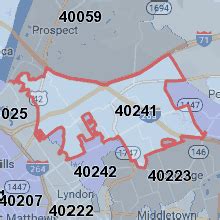Louisville Zip Code Map Map Of The World