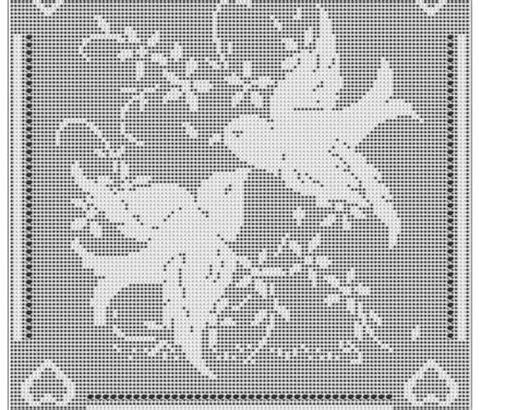 Love Birds Filet Crochet Doily Mat Afghan Pattern ITEM 444 Etsy