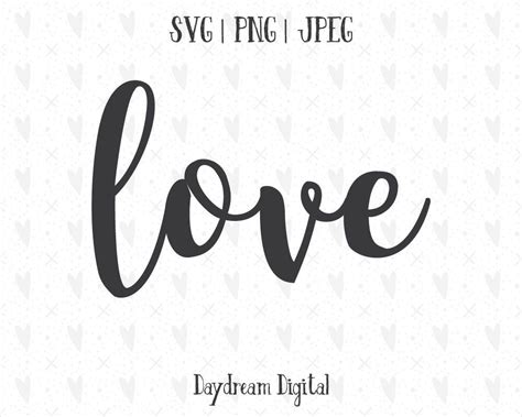 Love Cursive Quote SVG Script Font Cutting File Etsy