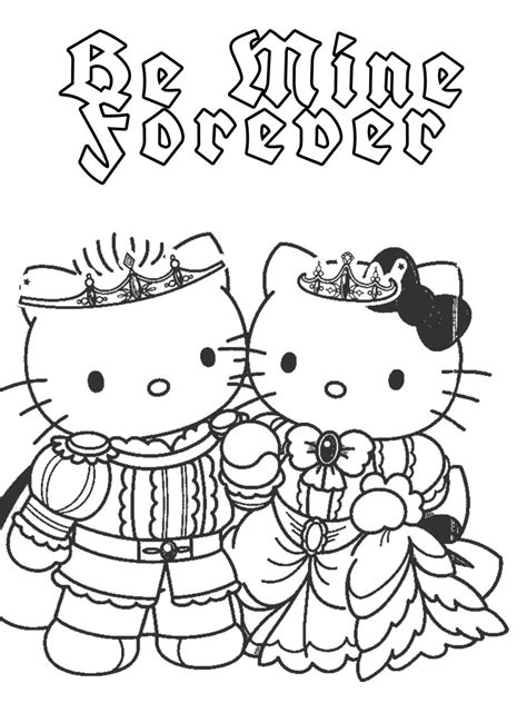 Love Hello Kitty Coloring Pages