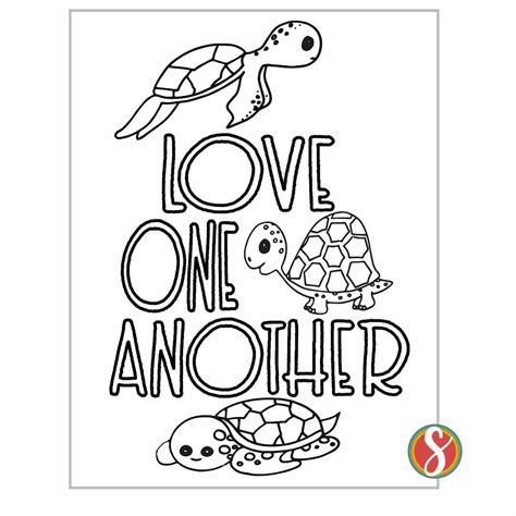 Love One Another Coloring Page