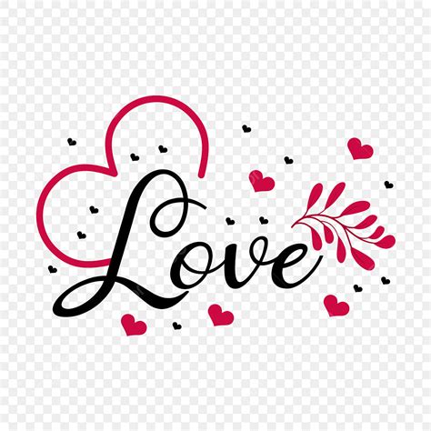 Love Text Design SVG File