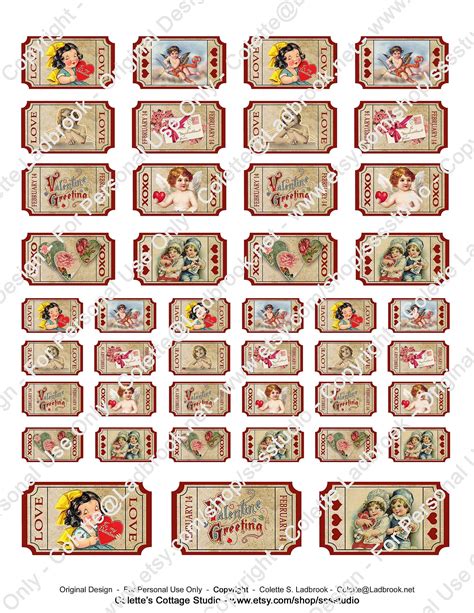 Love Tickets printable valentines Digital Valentine Crafts Etsy