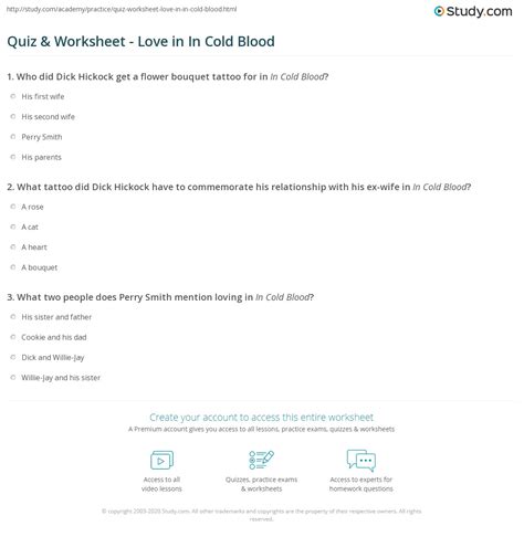 Love in In Cold Blood Study.com