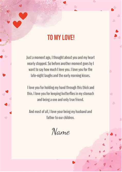 Love letter template. .  ...
