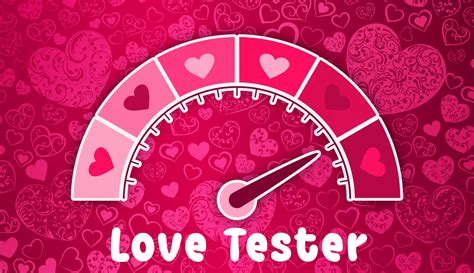 Love tester test. Test your love with this easy, free online love detector. Enter your name and the name of your crush to see if it's true love. 