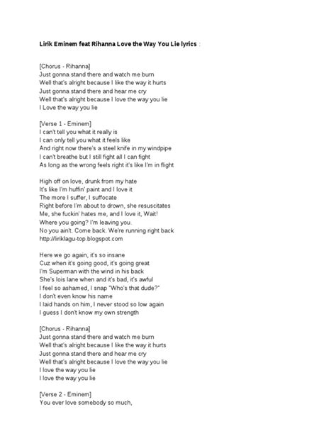 Love the way you lie lyrics. Things To Know About Love the way you lie lyrics. 