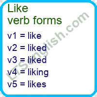 Love verb forms - Learn English Free Online LTSenglish.com