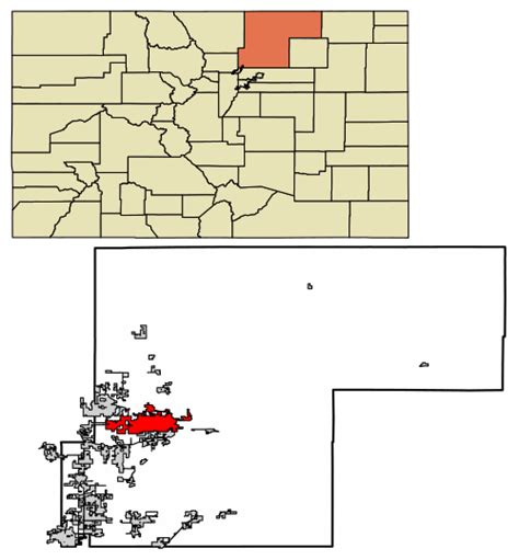 Loveland and Greeley Canal, CO Map with Wikipedia Places