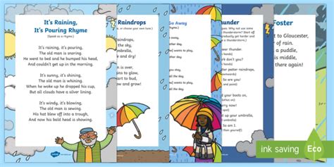 Lovely Weather Themed Songs and Rhymes - Primary Resources