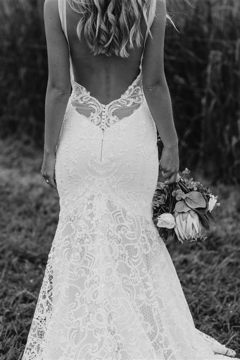 Low Back Lace Wedding Dress