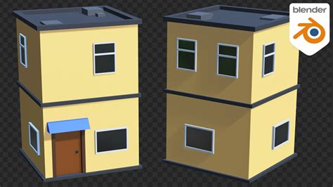 Low Poly Building (Blender Tutorial) YouTube