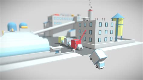 Low Poly Factory - Download Free 3D model by Bunfar