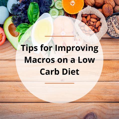 Low carb macros. Carbohydrates: 45–65% of calories. Fat: 25–35% of calories. Protein: 10–30% of calories. Also worth mentioning here is the Recommended Dietary Allowance (RDA) for carbohydrates, which is 130 grams per day. This number is based upon the amount of carbohydrates (sugars and starches) required to fuel an adult’s brain, red … 