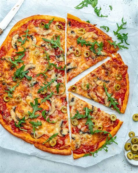 Low carb pizza. Combine. Mix almond flour (1 3/4 cup) (note 1), baking powder (1 teaspoon), salt (1/2 teaspoon), and psyllium husk (2 tablespoons) (note 2) together in a large bowl. Pour boiling water (2/3 cup) over the dry ingredients. Stir and fold to combine, then form the dough into a ball. Shape. 