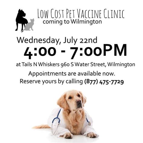 Low cost pet vax. Vaccine clinics. Preventative care is one of the keys to keeping your pets healthy and protecting them from common diseases. As part of our Community Outreach program, … 