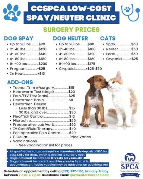Low cost spay clinic near me. Listed below are a number of national and state databases of clinics providing affordable spay/neuter surgeries for cats. When you find one near you, check that the listing is … 