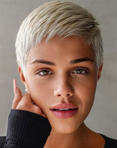 Low maintenance pixie cuts for thin hair. Having a short style like this is a great option when you want a low-maintenance style or you're starting to transition to your natural hair. 16. Swept Back Pixie Cut This is great when you want a pixie cut, but still want to have some dimension. 