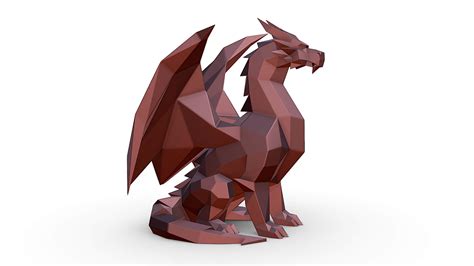 Low poly dragon 3d model. blend .  Available for free download in .  NO SUPPOR...