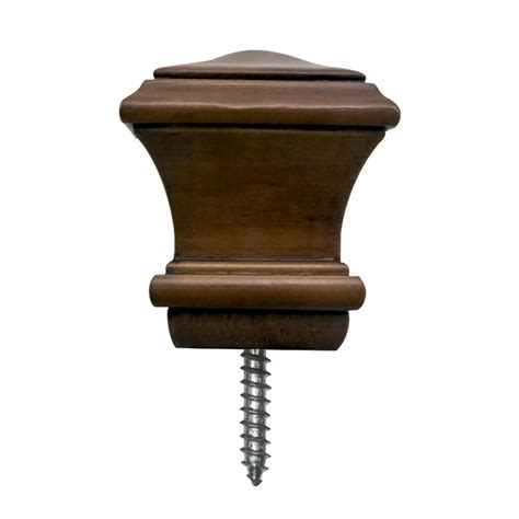 allen + roth 2-Pack White Wood Curtain Rod Finials at