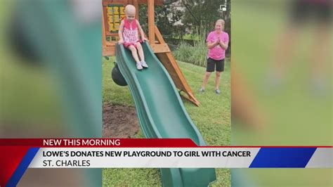 Lowe's donates playground to 3-year-old Leukemia patient