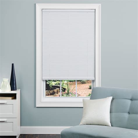 Premium 2-in Slat Width 32-in x 64-in Cordless White Vinyl Room Darkening Horizontal Blinds. Model # 94670. Find My Store. for pricing and availability. 552. Color: Mica +. GoDear Design. 23-in Slat Width 86-in x 96-in Cordless Mica + Fabric Blackout Panel Track Blinds. Model # APX088871I086096. . 