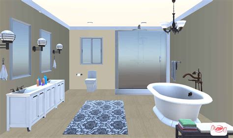 Apr 26, 2022 · Our user-friendly planner provides you with a 3D render of your digital bathroom. You can customise the bathroom space to the size of your own bathroom, as well as add any doors and windows that your real bathroom has. Bathroom plan created by Victorian Plumbing design expert Ahlam. Within our planner you can add a variety of bathroom furniture ... 