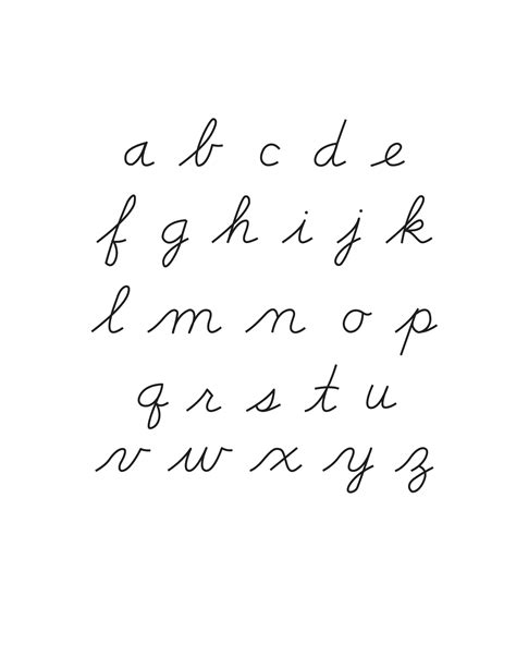 Lower Case Letters In Cursive English Cursive Letters, Cursive Small