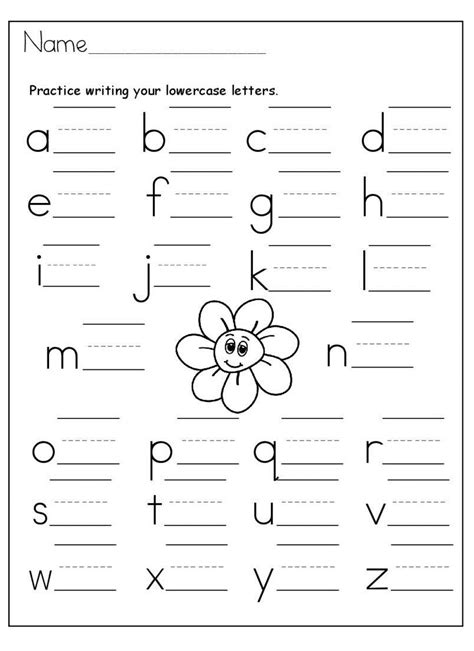 Lowercase Alphabet Copy Worksheets