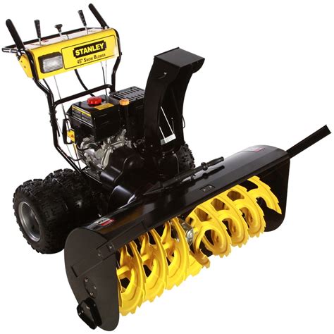 Single-stage snow blowers are the lightest and easiest to handle. In a single-stage snow blower the auger gathers and pushes the snow out of the chute. Best for clearing mid-size areas with a snowfall of 12 inches or less. Can handle both light and wet snow. Discharges and throws snow up to 35 feet from the chute.