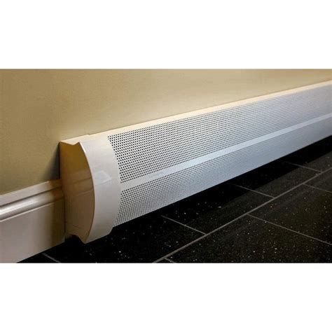 Baseboarders Premium Series 5 ft Galvanized Steel Slip-On Baseboard Heater  Cover Replacement, White | Easy Installation for Hydronic (Water) Home