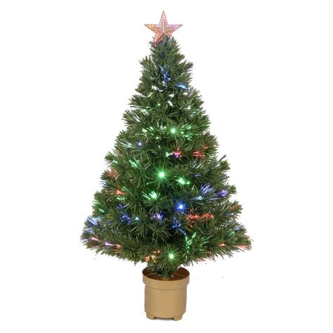 6-ft Red Artificial Christmas Tree. Model # TT33-705-60. Find My Store. for pricing and availability. Height: 6 ft. Light color: Unlit. Shape: Full. Puleo International. 4-ft Pre-lit Pencil Red Artificial Christmas Tree with LED Lights..