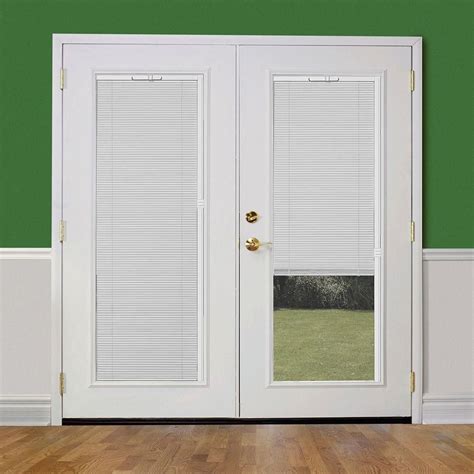 JELD-WEN. 32-in x 80-in Steel Half Lite Left-Hand Inswing Primed Prehung Single Front Door Insulating Core with Blinds. Model # JW233300006. Find My Store. for pricing and availability. 34. Multiple Options Available. JELD-WEN. Tempered Blinds Between The Glass Primed Steel Single Door Center-hinged Patio Door..