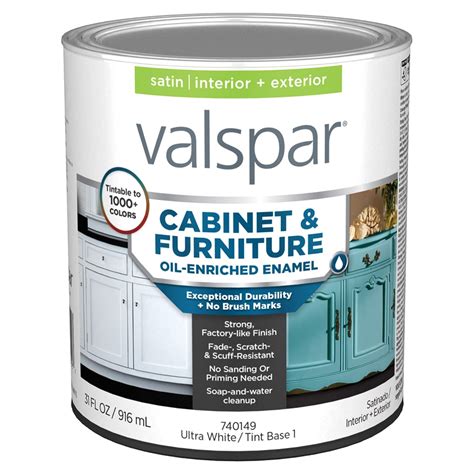 Lowes cabinet paint colors. Valspar Cabinet and Furniture Oil-Enriched Enamel provides a strong, factory-like finish that resists fading, scratches and scuffs. Oil-enriched enamel formula provides a strong, factory-like finish. Ideal for use on bare wood, previously painted wood or metal in sound condition, or properly prepared laminate. Tintable to 1000+ colors. 