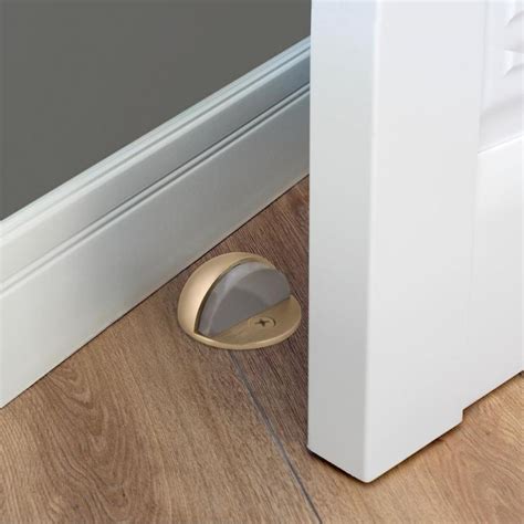 Lowes door stoppers. Choose a door stopper that matches your home or interior detailing. You might prefer a metallic stop that matches light fixtures or a plastic, vinyl or polyester style that matches trim or molding. We also carry weighted polyester animal-shaped floor stops that add a fun touch to kids' rooms. Find 6 Inch door stops at Lowe's today. 