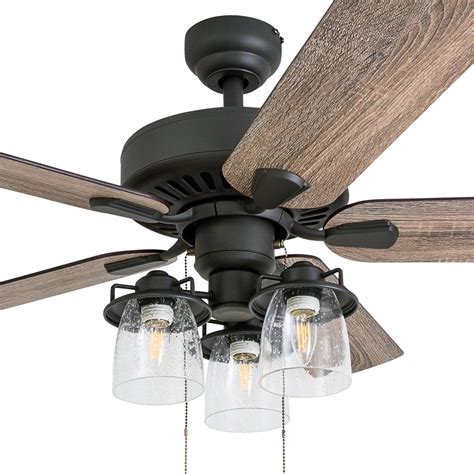Smart Fan 52-in Matte Black LED Indoor Smart Ceiling Fa