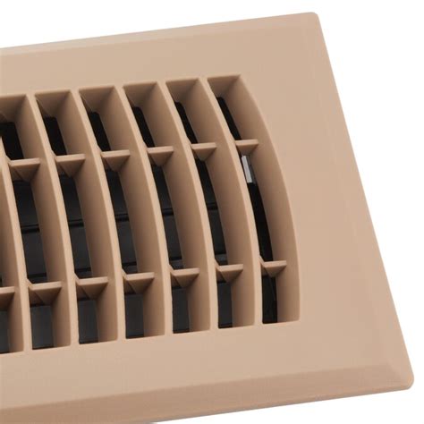 Lowes floor register vents. At Lowe’s we have dozens of floor register and floor vent styles, colors and finishes. Whether you want simple and understated registers that are hardly noticeable or you’d prefer wood, cast iron or a rubbed bronze finish that turns the register into a part of your décor, you’re sure to find a look and design that fits your home perfectly. 