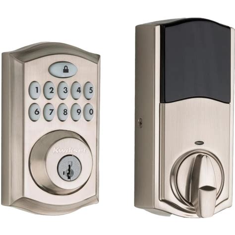 Shop Schlage Keypad Plymouth Aged Bronze Single Cylinder Electronic Deadbolt Lighted Keypad in the Electronic Door Locks department at Lowe's.com. The Schlage keypad deadbolt allow you to lock and unlock your door without using a key. Ideal for front and back doors, as well as garage entry doors and home. 